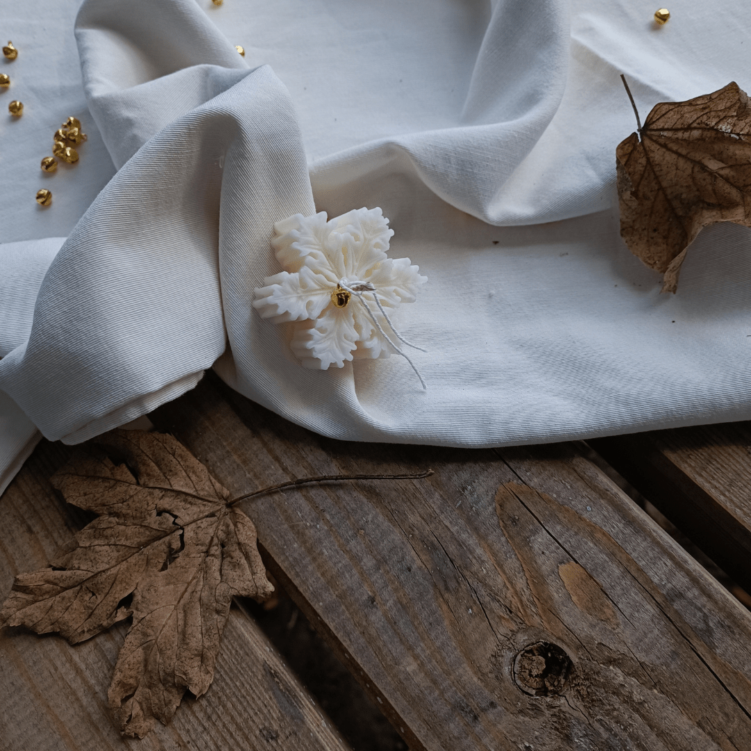 Fiocco di neve 1 | Candela decorativa - agdecorlab