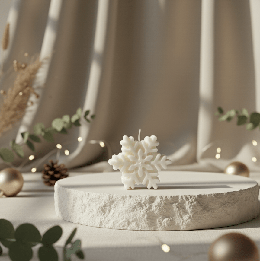 Fiocco di neve 2 | Candela decorativa - agdecorlab