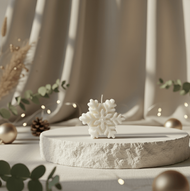 Fiocco di neve 2 | Candela decorativa - agdecorlab