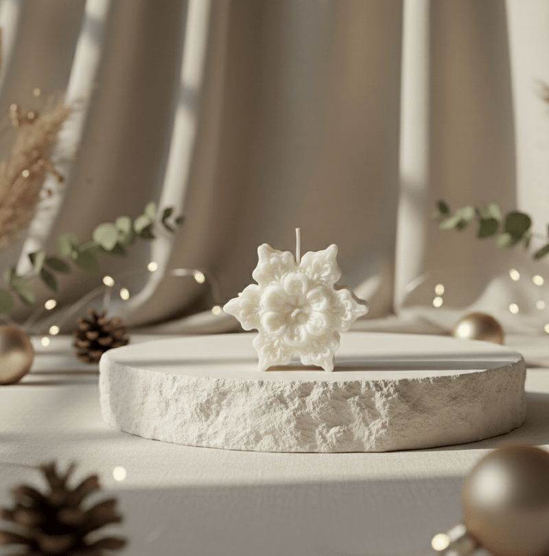 Fiocco di neve 3 | Candela decorativa - agdecorlab