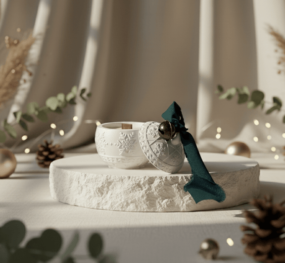 snowflake | Candela in vasetto - agdecorlab